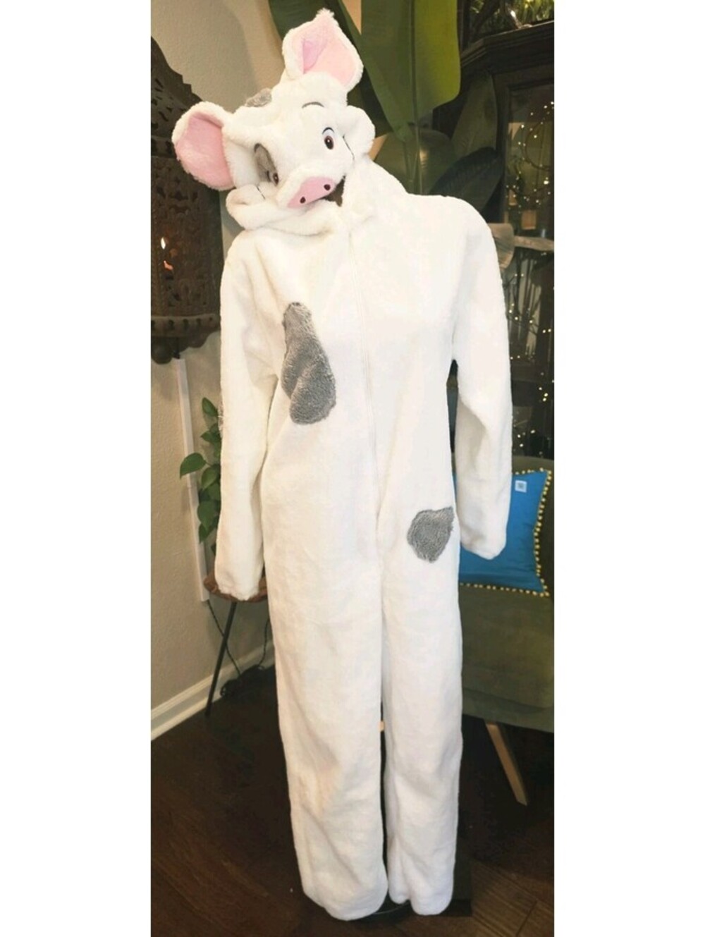 Disney Moana Pua Costume Adult Small One-Piece Plush Halloween Cosplay Pig EUC